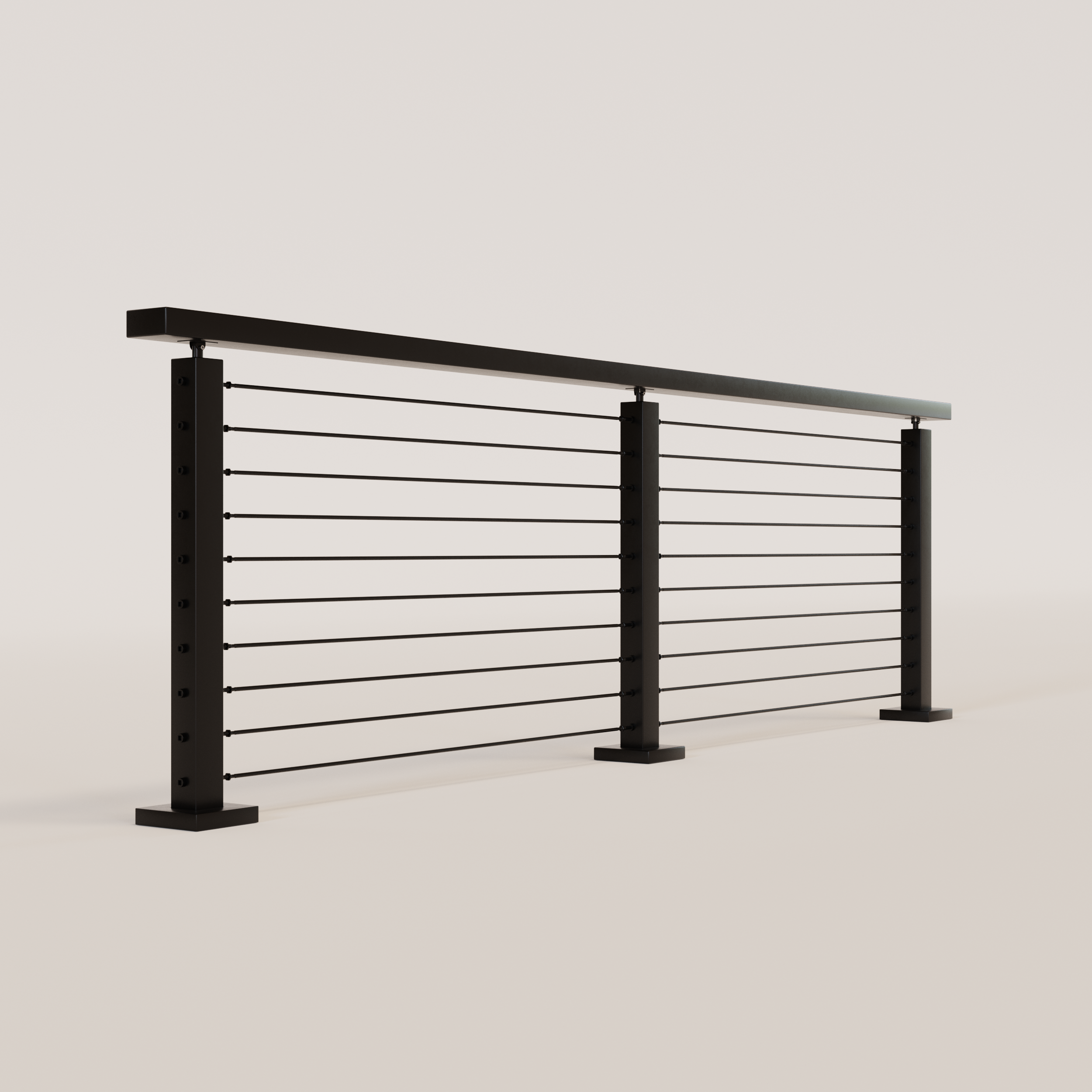 Black Metal Cable Railings Collection - Ultra Modern Rails