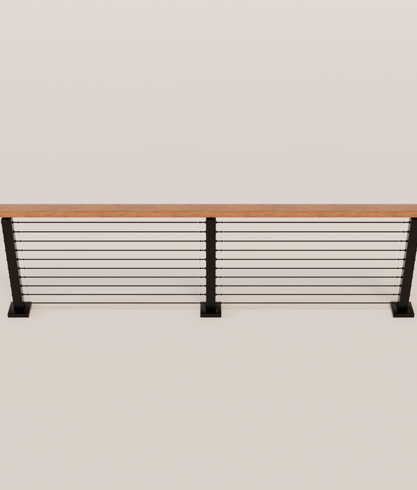 Dark Red Rails Black Metal Cable Railings Collection - Ultra Modern Rails – Page