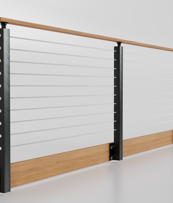 Cable Slap Rails Black Metal Cable Railings Collection - Ultra Modern Rails